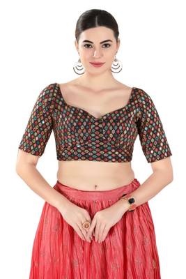 Padded Georgette Sweatheart Neck Blouse 1