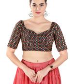 Padded Georgette Sweatheart Neck Blouse