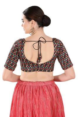 Padded Georgette Sweatheart Neck Blouse 2