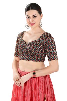 Padded Georgette Sweatheart Neck Blouse 3
