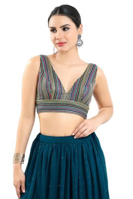 Padded Georgette V-Neck Blouse 1