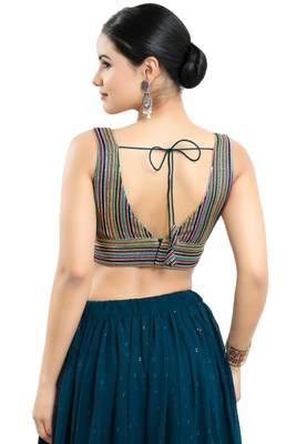 Padded Georgette V-Neck Blouse 2