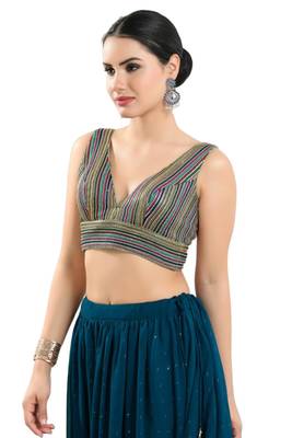 Padded Georgette V-Neck Blouse 3