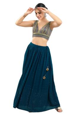 Padded Georgette V-Neck Blouse 5