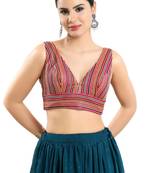 Padded Georgette V-Neck Blouse