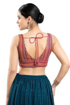 Padded Georgette V-Neck Blouse 2