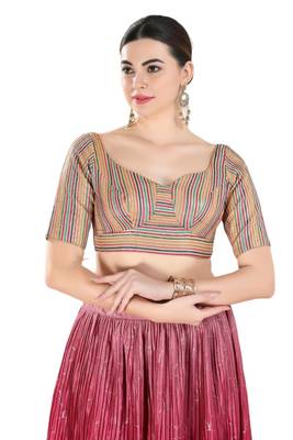 Padded Georgette Sweatheart Neck Blouse 1