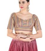 Padded Georgette Sweatheart Neck Blouse