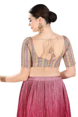 Padded Georgette Sweatheart Neck Blouse 2