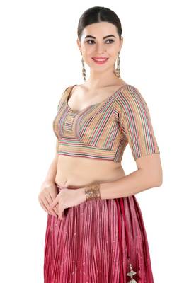 Padded Georgette Sweatheart Neck Blouse 3