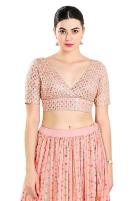 Padded Georgette V-Neck Blouse 1