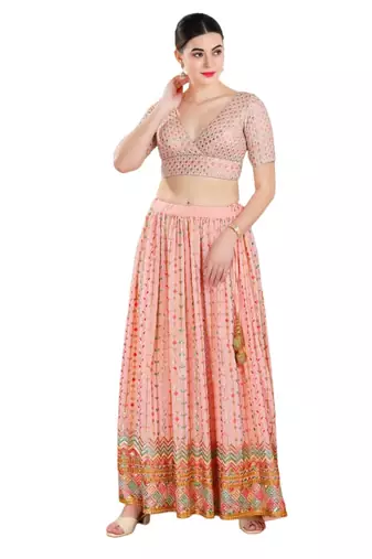 Padded Georgette V-Neck Blouse