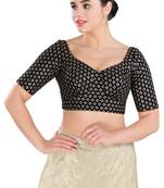 Padded Velvet Sweatheart Neck Blouse