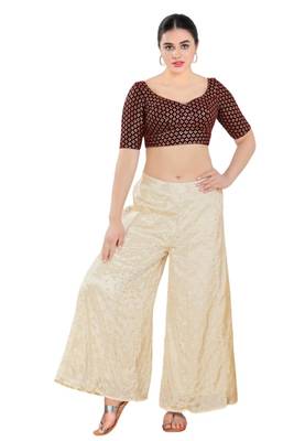 Padded Velvet Sweatheart Neck Blouse 5