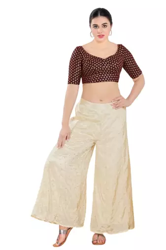 Padded Velvet Sweatheart Neck Blouse