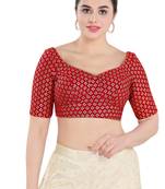 Padded Velvet Sweatheart Neck Blouse