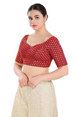 Padded Velvet Sweatheart Neck Blouse 4