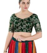 Padded Jacquard Sweatheart Neck Blouse