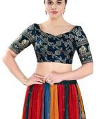 Padded Jacquard Sweatheart Neck Blouse