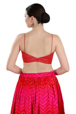 Padded Art Silk V-Neck Blouse 2