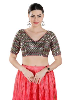 Padded Georgette V-Neck Blouse 1