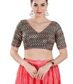 Padded Georgette V-Neck Blouse