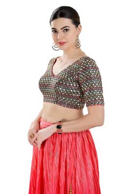 Padded Georgette V-Neck Blouse 3