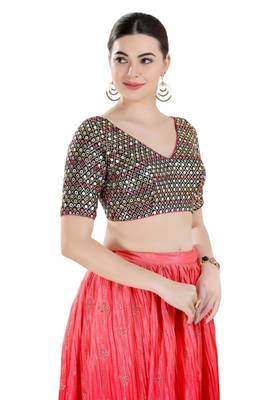 Padded Georgette V-Neck Blouse 4