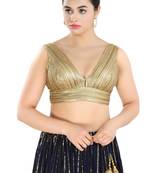 Padded Net V-Neck Blouse