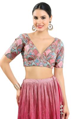 Multicolor Silk Printed Readymade Blouse 1