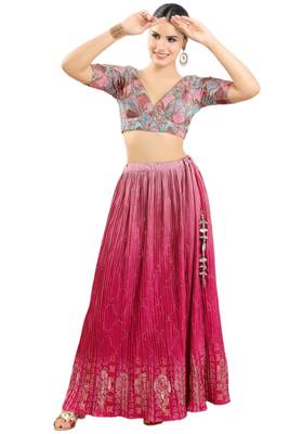 Multicolor Silk Printed Readymade Blouse 5
