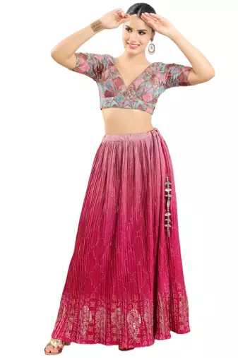 Multicolor Silk Printed Readymade Blouse