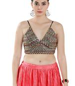 Padded Georgette V-Neck Blouse