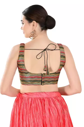 Padded Georgette Square Neck Blouse
