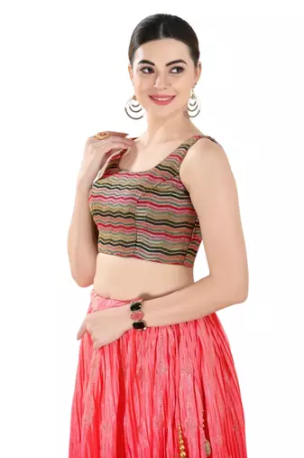 Padded Georgette Square Neck Blouse