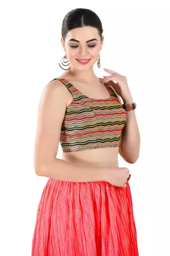Padded Georgette Square Neck Blouse