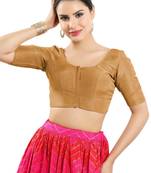 Padded Shimmer Round Neck Blouse