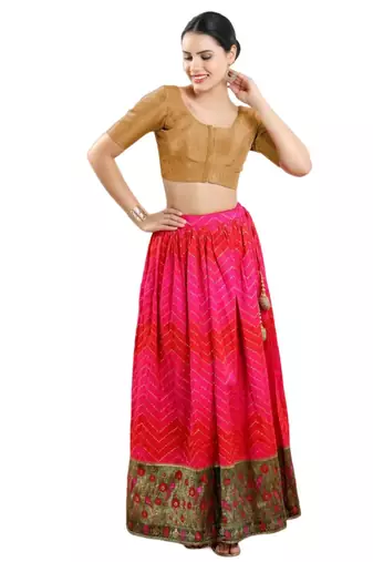 Padded Shimmer Round Neck Blouse