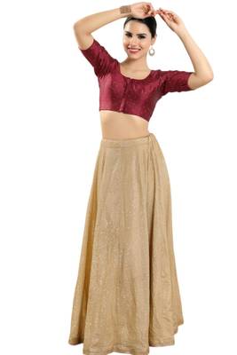 Padded Tafeta Silk Round Neck Blouse 5