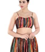 Padded Silk Sweatheart Neck Blouse