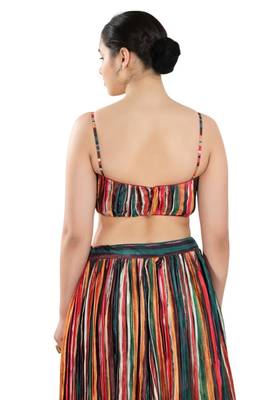 Padded Silk Sweatheart Neck Blouse 2