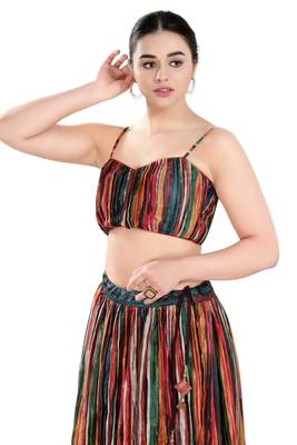 Padded Silk Sweatheart Neck Blouse 3