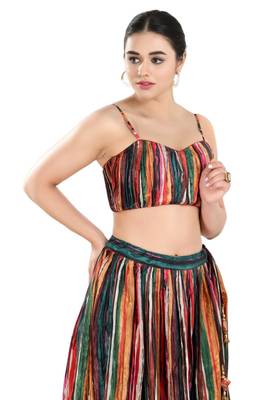 Padded Silk Sweatheart Neck Blouse 4
