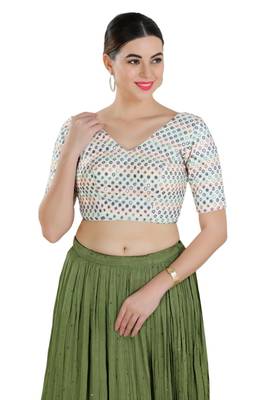 Padded Georgette V-Neck Blouse 1