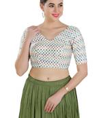 Padded Georgette V-Neck Blouse