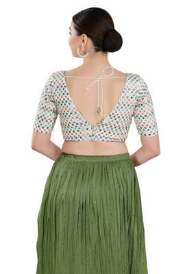 Padded Georgette V-Neck Blouse 2