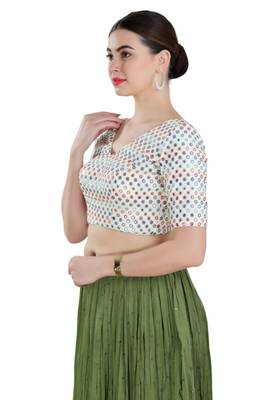 Padded Georgette V-Neck Blouse 3