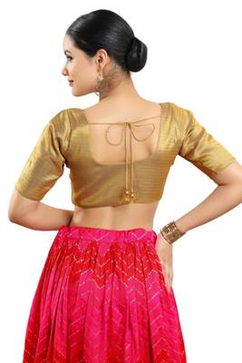 Padded Shimmer Round Neck Blouse 2