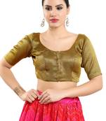 Padded Shimmer Round Neck Blouse