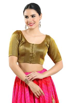 Padded Shimmer Round Neck Blouse 4